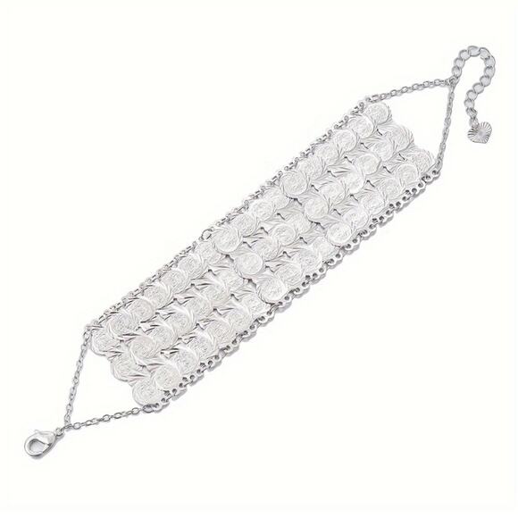 Stampd Jewelry - Sterling Silver Coin Charm Bracelet